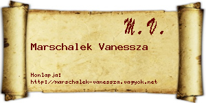 Marschalek Vanessza névjegykártya